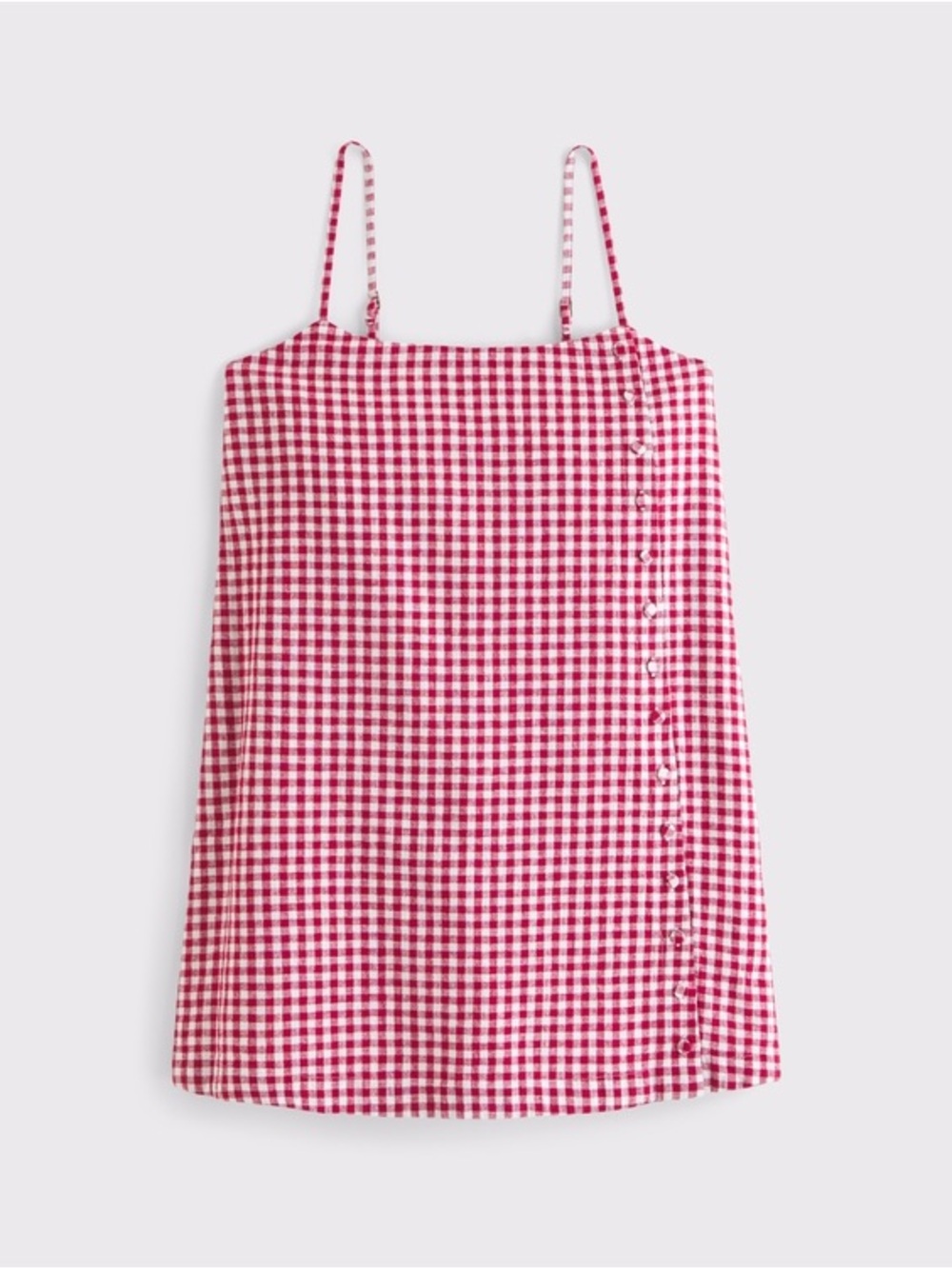 The A&F Linen-Blend Button Skort Red Gingham Dress XXL